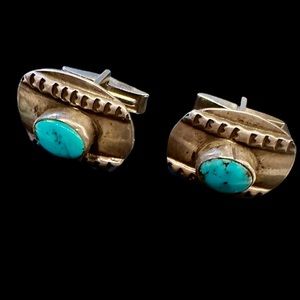 Sterling silver turquoise, cufflinks